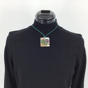 Beaded Mother-of-Pearl Fixed Pendant Necklace